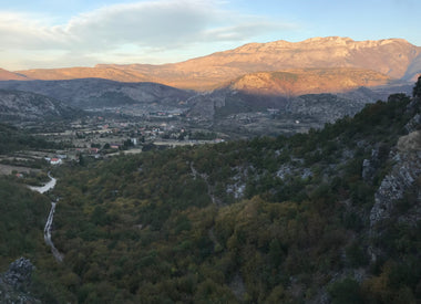 Montenegro countryside from the Belgrade to Podgorica train