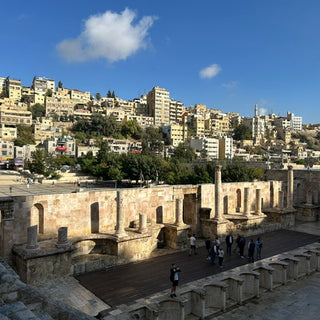 View of amphitheatre in Amman with the city backdrop