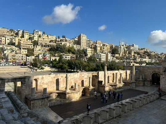 View of amphitheatre in Amman with the city backdrop