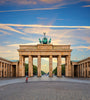 Brandenburg Gate, Berlin. 12 sandstone doric columns 26 meters high and a bronze statue called the Quadriga
