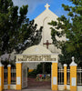 White Roman Catholic church on the island of Saint Martin