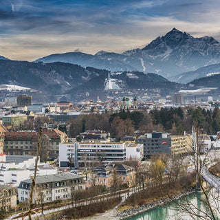 View of Innsbruck, Austria and the surrounding Alps