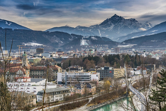 View of Innsbruck, Austria and the surrounding Alps