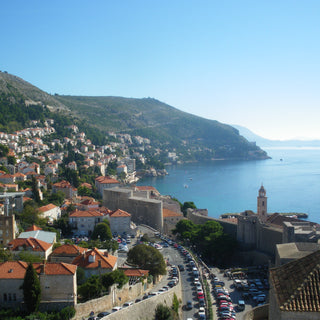 View of Dubrovnik coastline from the city walls