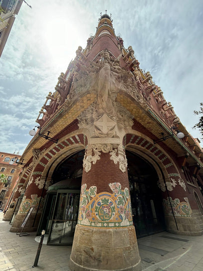 Ornate Gaudi designed building in Barcelona