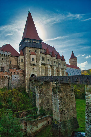 Magnificent Gothic castle located in Hunedoara, Romania. Considered one of Europe's largest castles