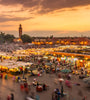 Jamaa el Fna market square, Marrakesh, Morocco. A famous square in Marrakesh's medina