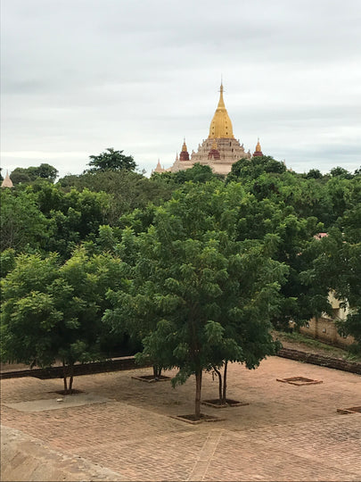 Pagoda with gold dome in Bagan Myanmar
