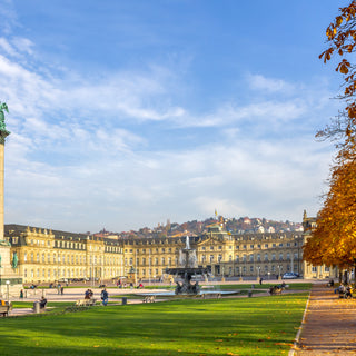 Jubilee Column with statue of Concordia and New Palace in the Baroque style - Stuttgart Germany