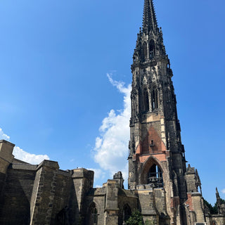 St. Nikolai Memorial in Hamburg, WWII memorial and museum, on the site of the bombed St. Nikolai Church, offering a viewing platform at 76 meters