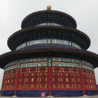 The Temple of Heaven, Beijing. Imperial Vault of Heaven: A three-level circular building used for storing sacrificial items