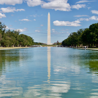 Washington Monument is a 555-foot-tall obelisk honouring George Washington on the National Mall in Washington, D.C